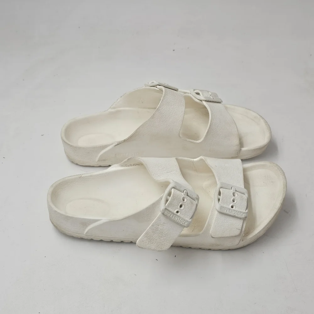 Birkenstock Arizona Essentials EVA White Kids US 3–3.5 Slide Sandals Lightweight